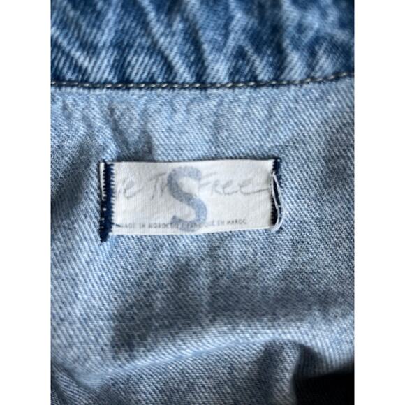 Free People Marci Denim Coveralls Size Small - Picture 4 of 5